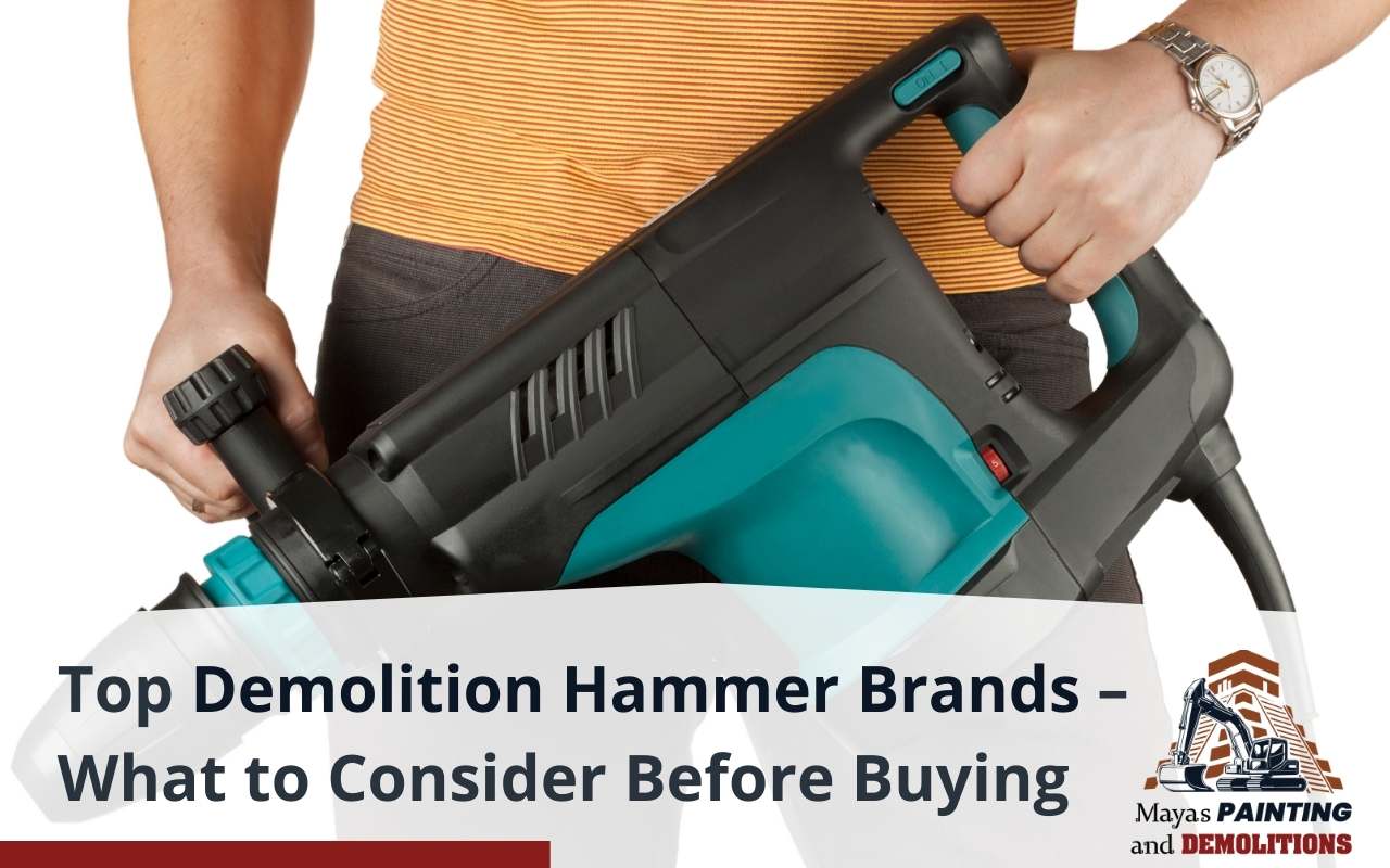 A contractor choosing between different demolition hammer models.