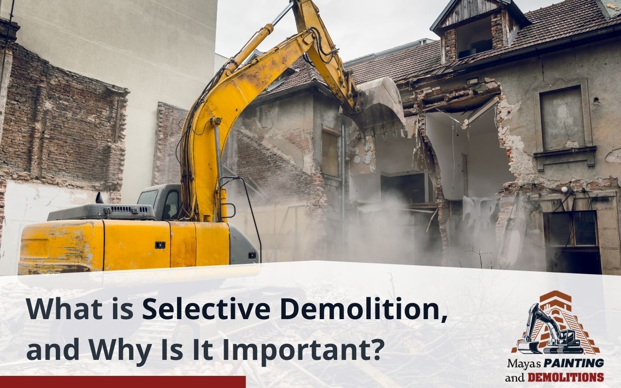 Selective demolition in progress on a residential property in Allentown, PA.