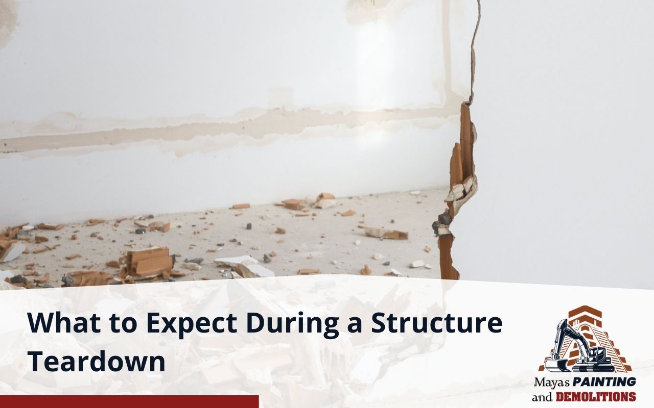 Interior wall partially demolished during remodel
