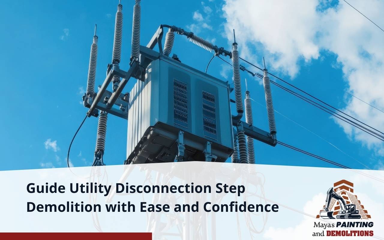 Utility disconnection step for electricity connections before demolition
