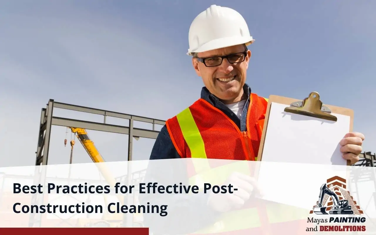 Professional service showing how to clean after construction work